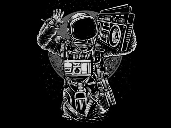 Astronaut boombox buy t shirt design