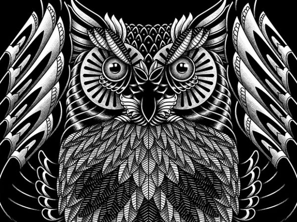 Owl skull ornate t-shirt design png