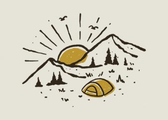 Sunrise Mountain graphic t-shirt design