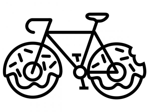 Bicycle Donuts t shirt design png