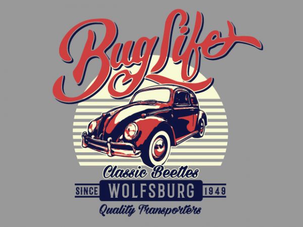 Bug life print ready shirt design