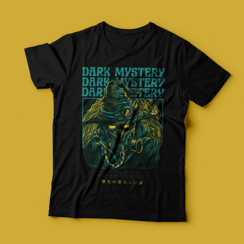 Dark Mystery T-Shirt Design tshirt design for sale