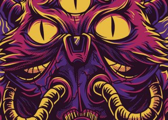 The Cat Monster T-Shirt Design