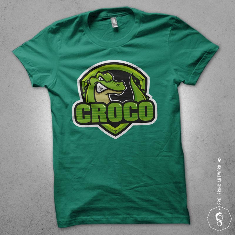 croco Vector t-shirt design tshirt-factory.com