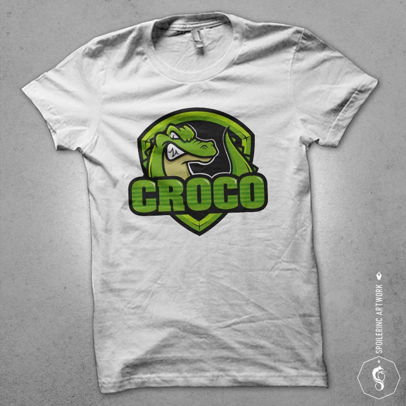 croco Vector t-shirt design tshirt-factory.com