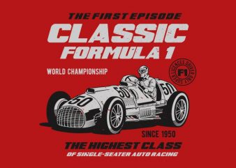 Classic F1 buy t shirt design artwork