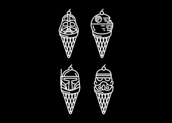 Dark Ice Cream design for t shirt