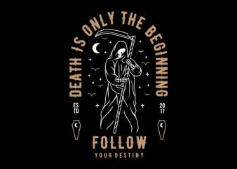 Death is Only The Beginning vector t-shirt design for commercial use