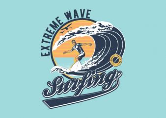 EXTREME WAVE t shirt design for sale