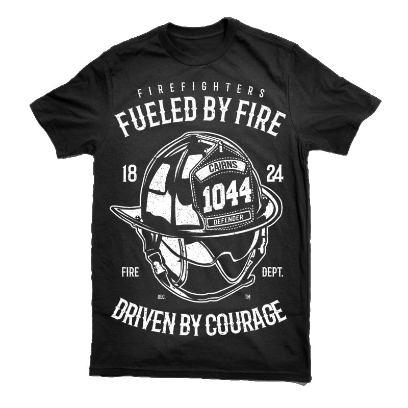 Fueled By Fire Vector t-shirt design tshirt-factory.com