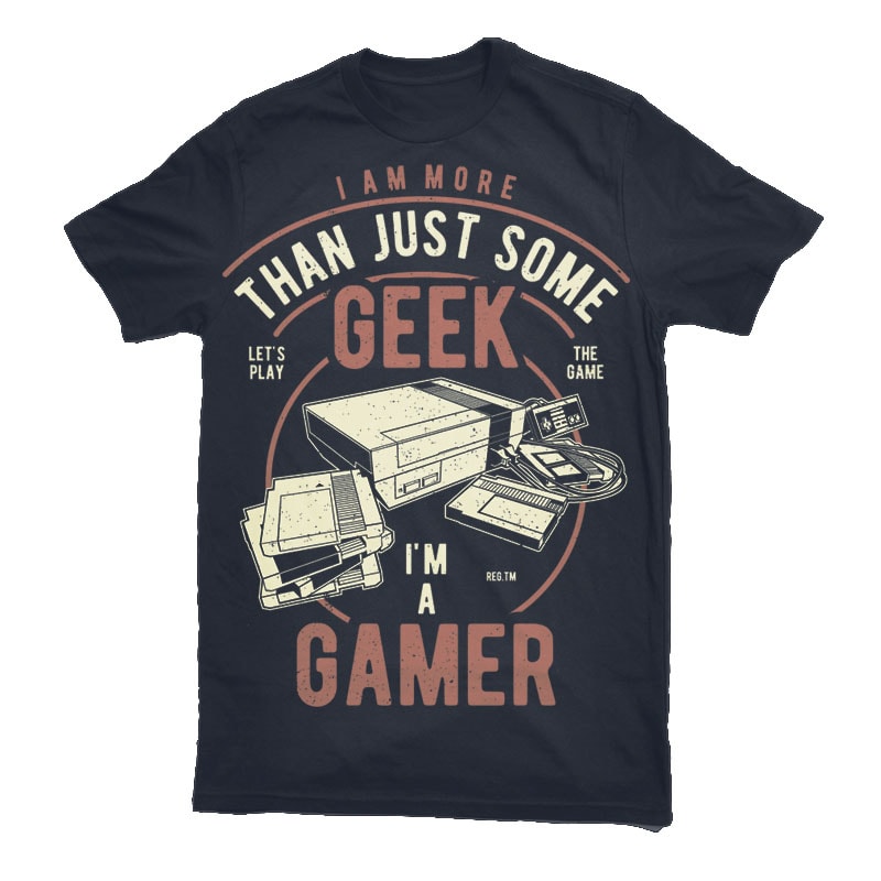 Geek Gamer Graphic t-shirt design tshirt-factory.com