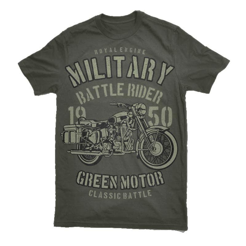 Green Military Ride Graphic t-shirt design tshirt factory