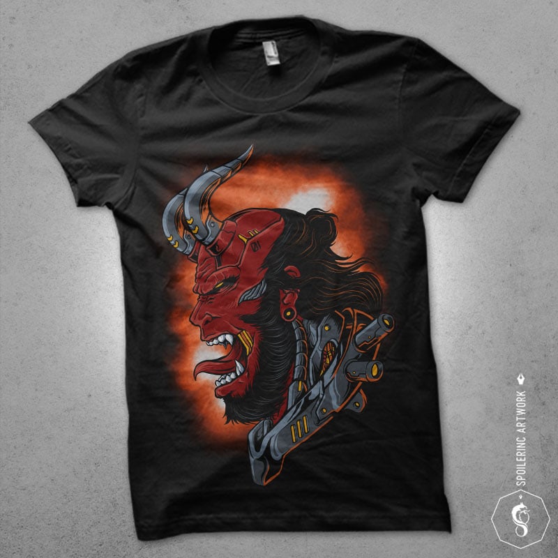 hellbot Graphic t-shirt design t-shirt designs for merch by amazon