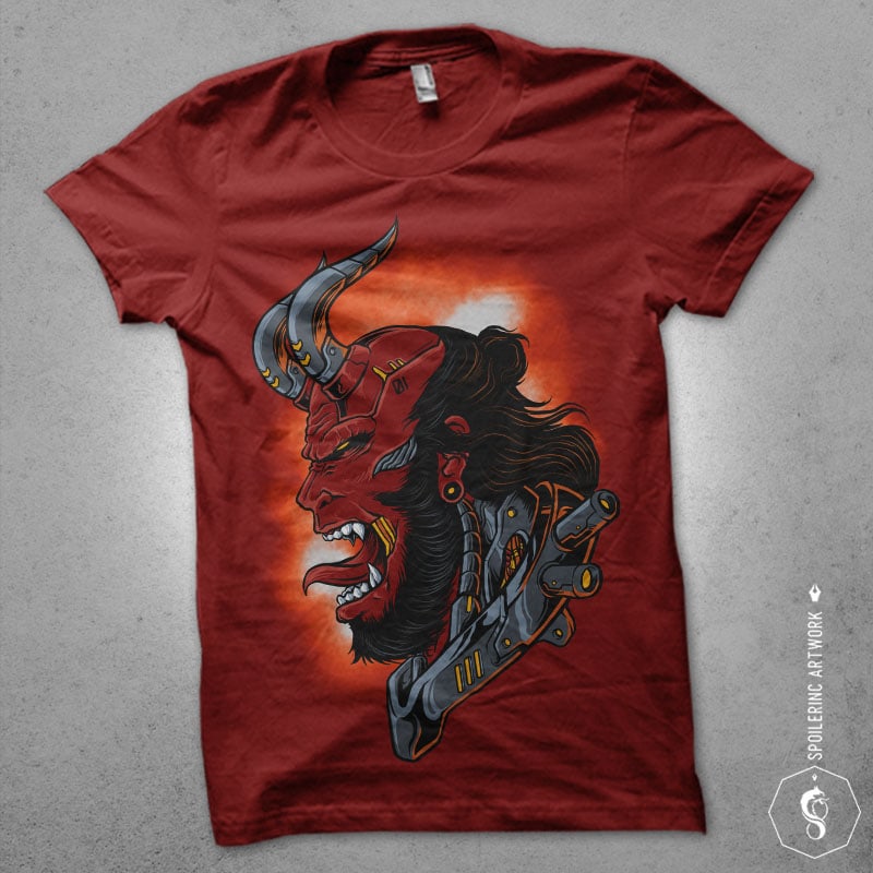 hellbot Graphic t-shirt design t-shirt designs for merch by amazon