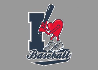 I Love Baseball buy t shirt design artwork