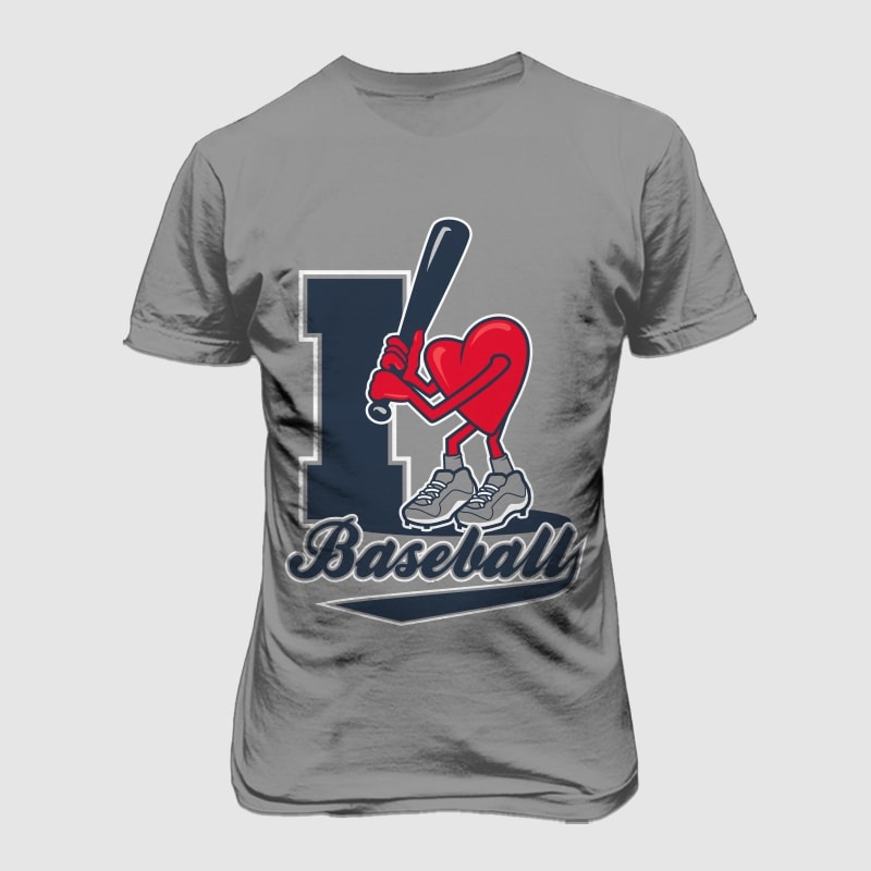 I Love Baseball vector t shirt design