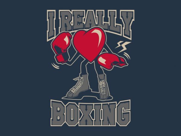I really love boxing buy t shirt design for commercial use