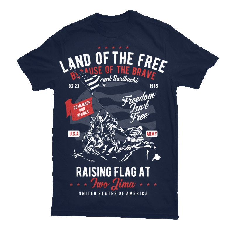 Land Of The Free Graphic t-shirt design buy t shirt designs artwork
