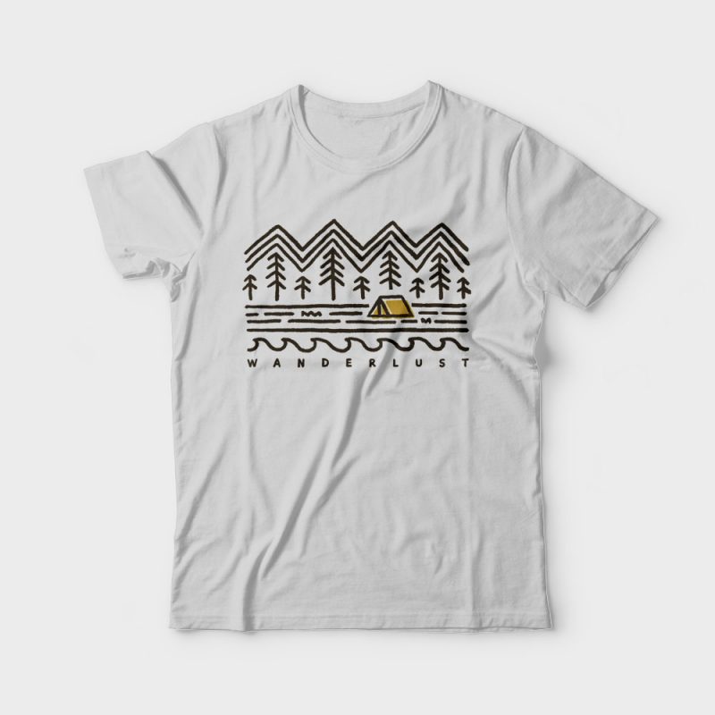 Wanderlust tshirt design for merch by amazon
