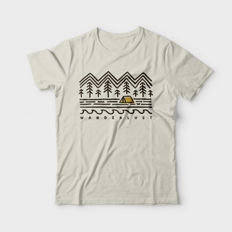 Wanderlust tshirt design for merch by amazon