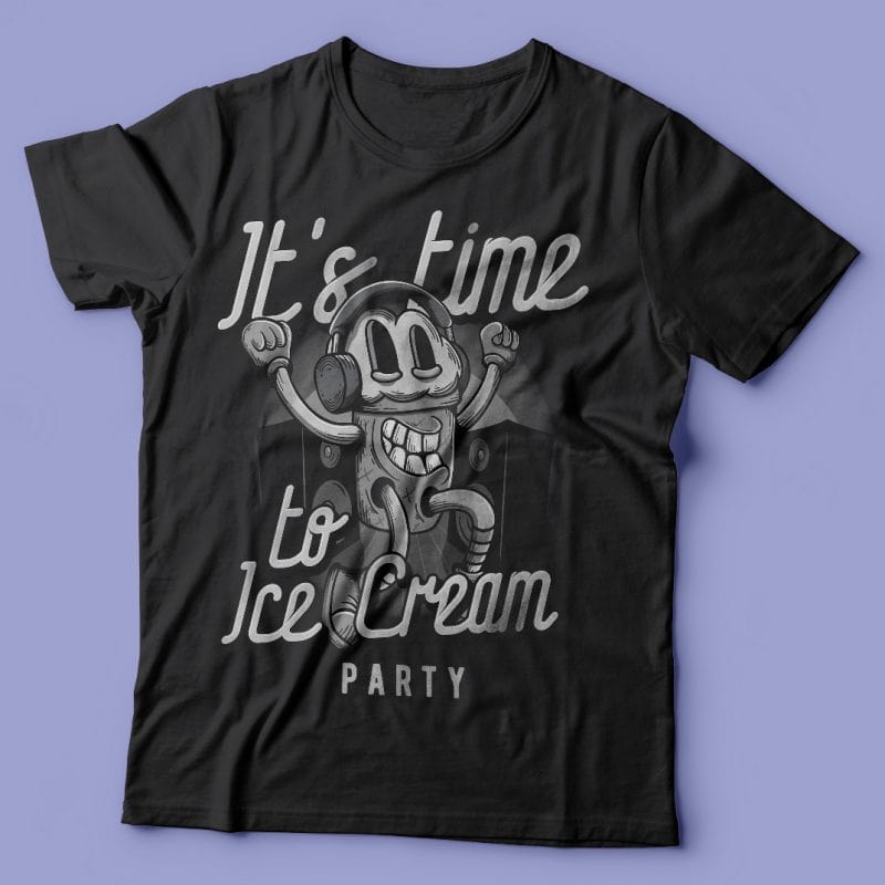 It’s time to ice cream party. Vector T-Shirt Design vector t shirt design