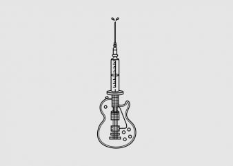 Music Is Poison vector t-shirt design template