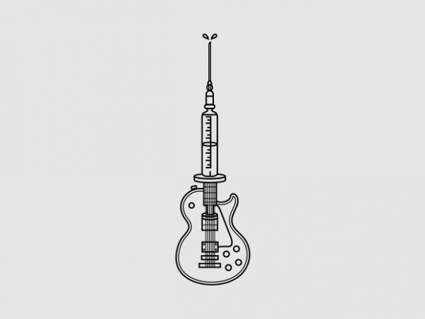Music Is Poison vector t-shirt design template Music Is Poison vector t-shirt design template