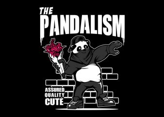 PANDALISM tshirt design vector