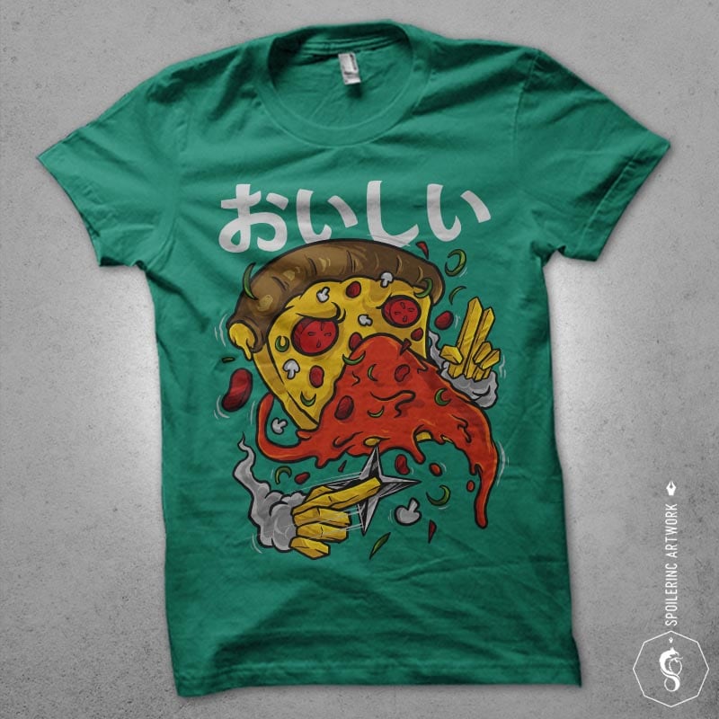 pizza no jutsu Graphic t-shirt design buy t shirt design