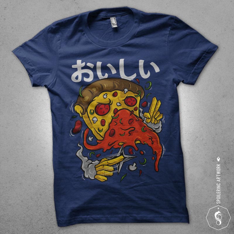 pizza no jutsu Graphic t-shirt design buy t shirt design