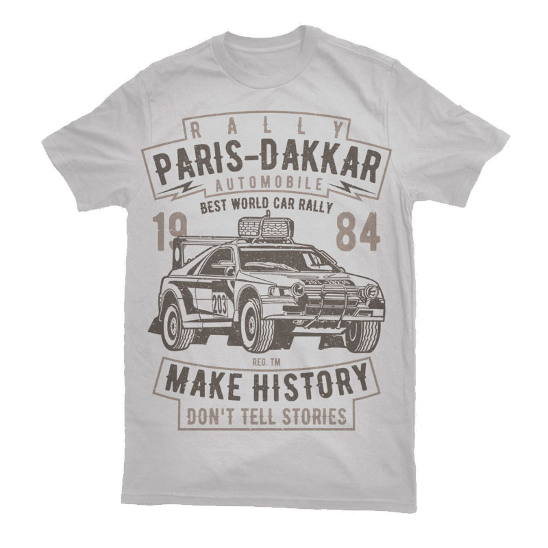 Rally Paris Dakar Automobile Vector t-shirt design tshirt designs for merch by amazon