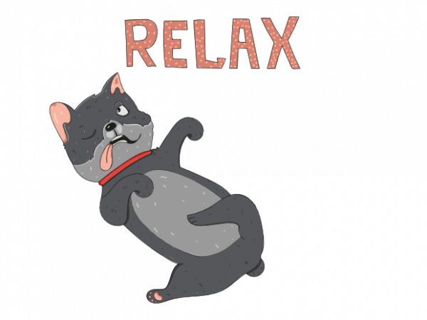 Relax cute puppy chilling graphic t shirt design