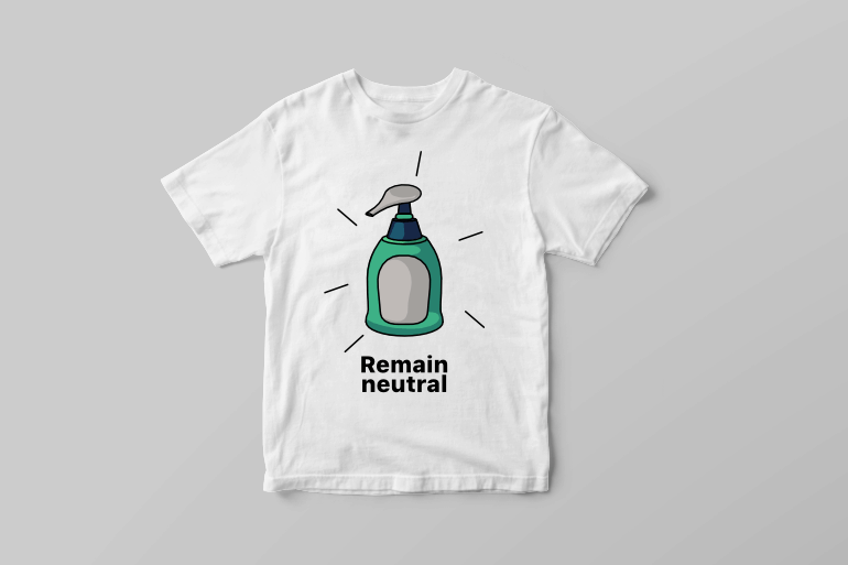 Remain neutral funny soap pun vector t shirt printing design t shirt designs for sale