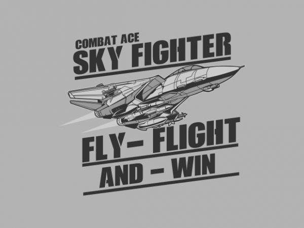 Sky fighter design for t shirt