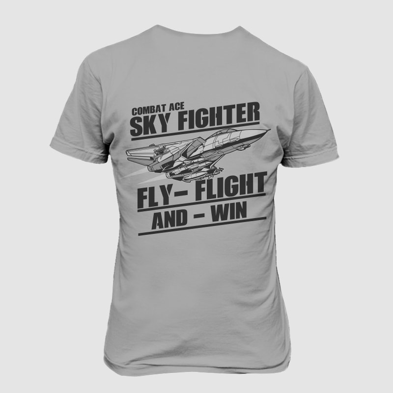 SKY FIGHTER t shirt designs for printify