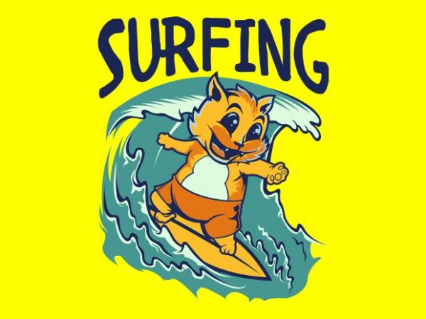 Surfing t shirt design for purchase