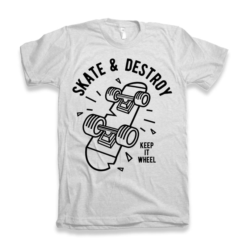 Skate & Destroy t shirt design png