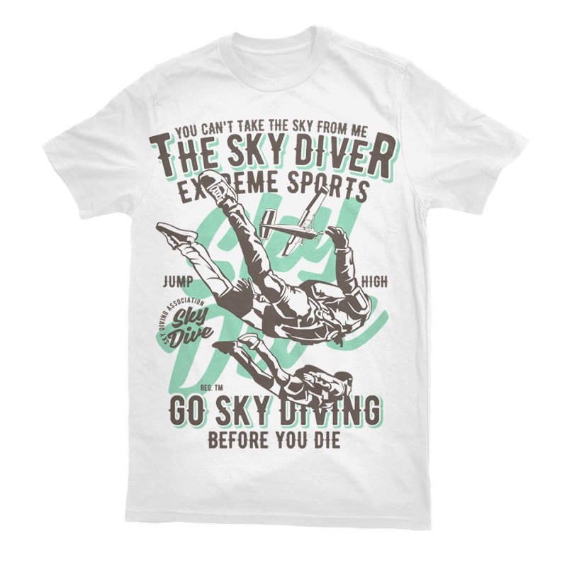 Sky Diver Vector t-shirt design vector t shirt design