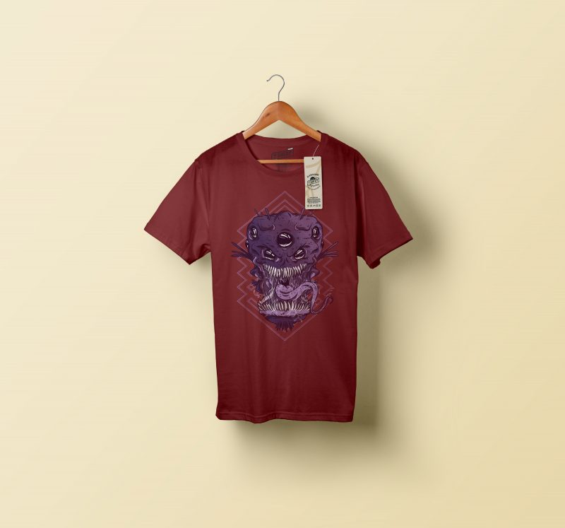 Alien Monsters Head t shirt designs for merch teespring and printful