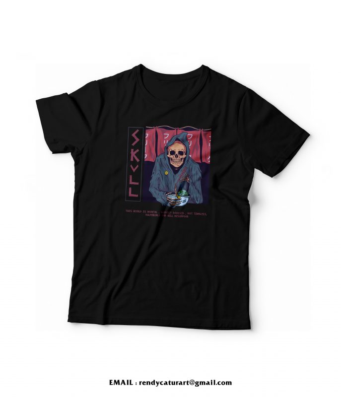 eat skull . illustrator skull buy t shirt design