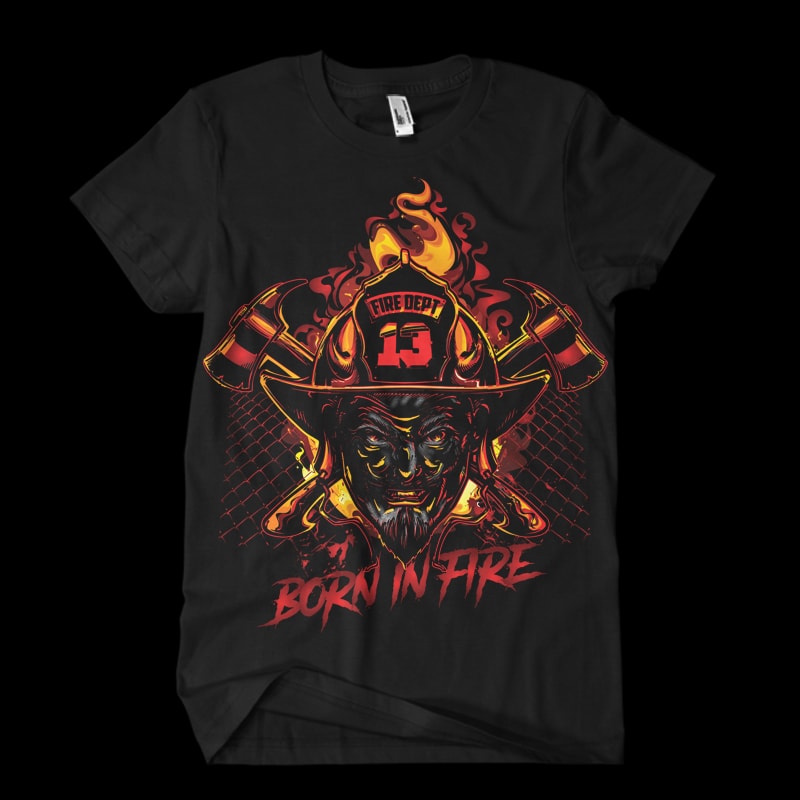Born in fire Vector t-shirt design tshirt factory
