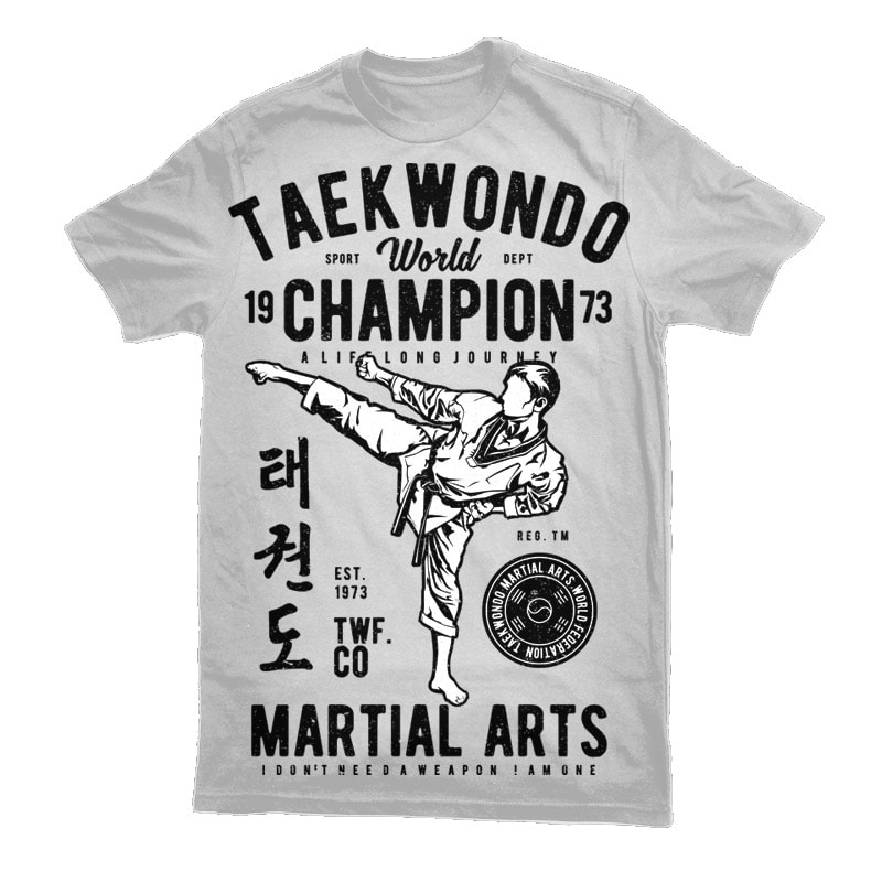 Taekwondo World Graphic t-shirt design vector t shirt design