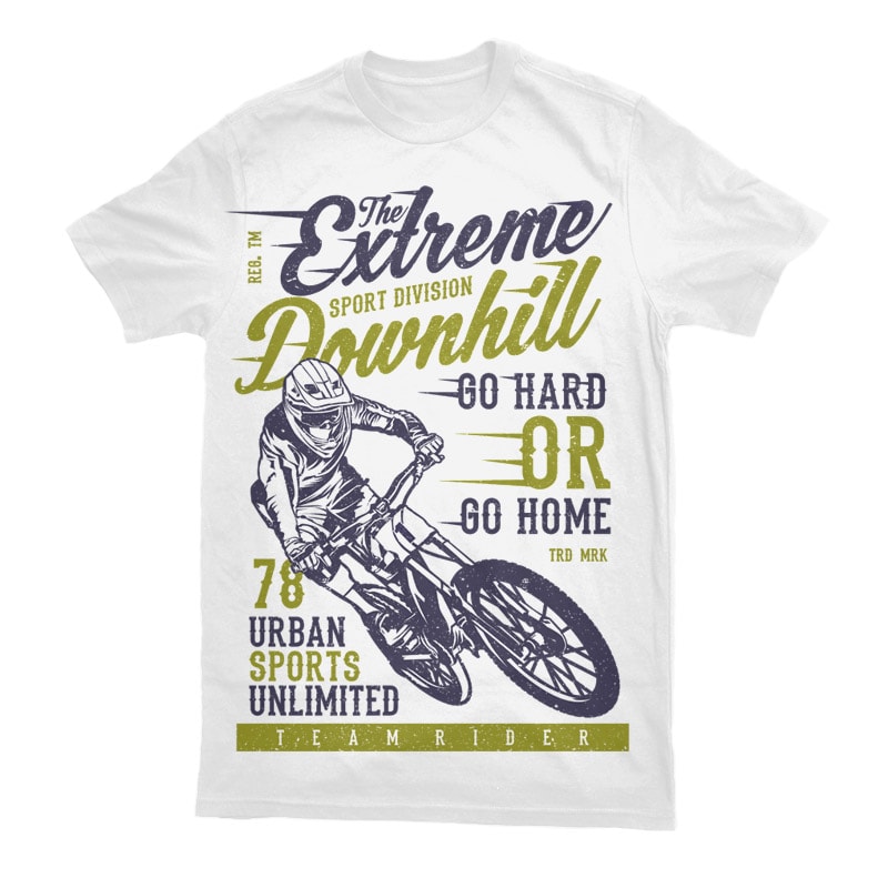 The Extreme Downhill Vector t-shirt design vector t shirt design