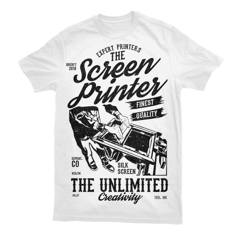 The Screen Printer Graphic t-shirt design vector t shirt design