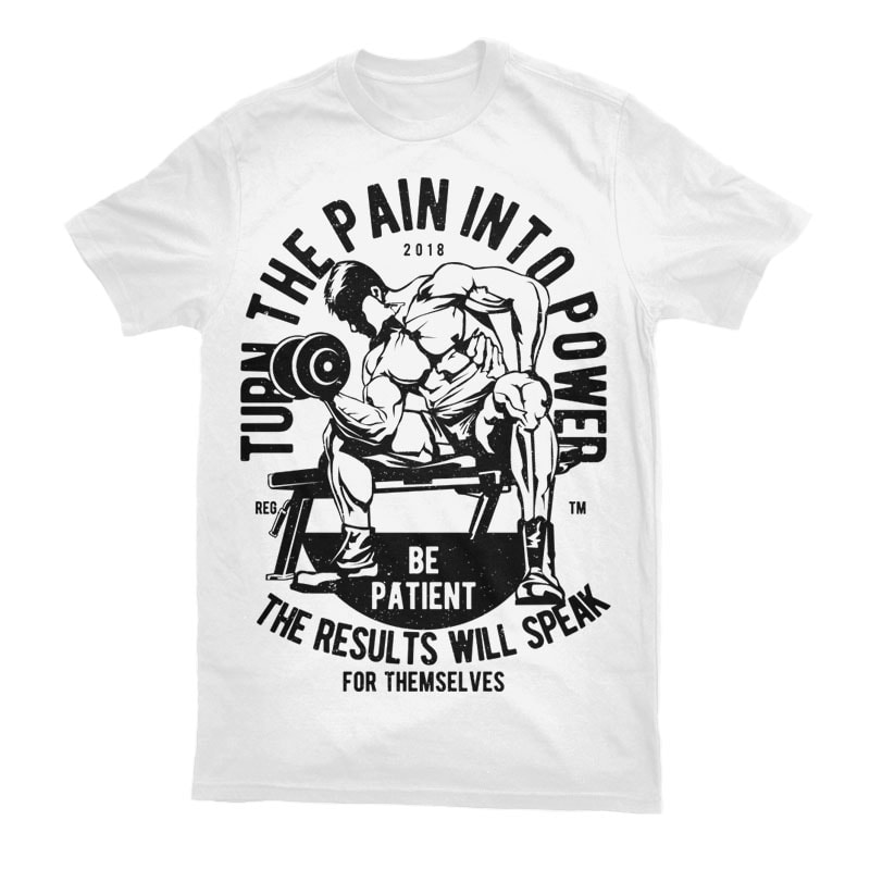 Turn The Pain Into Power Vector t-shirt design buy tshirt design