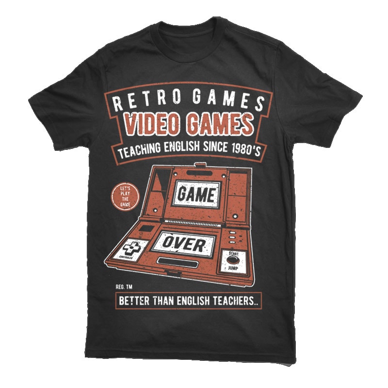 Video Games Vector t-shirt design tshirt-factory.com