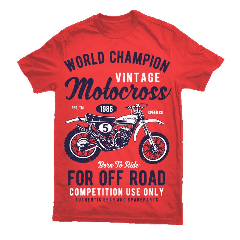Vintage Motocross Graphic t-shirt design tshirt-factory.com