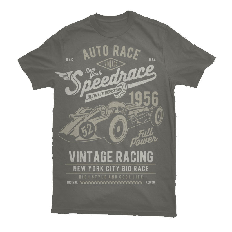 Vintage Speedrace Vector t-shirt design t shirt design png
