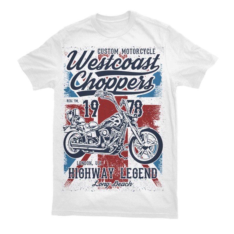 Westcoast Choppers Vector t-shirt design t shirt design png