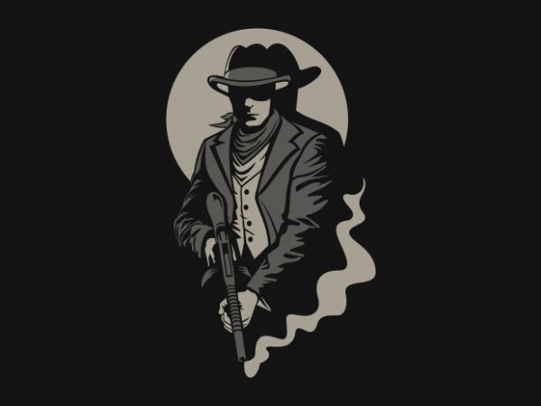 Wild west design for t shirt